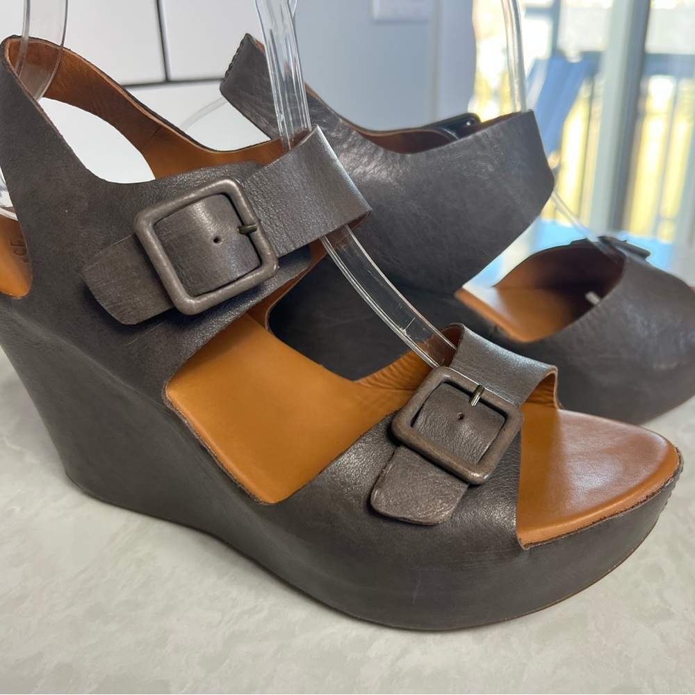 Kork-Ease Leather Platform Sandals